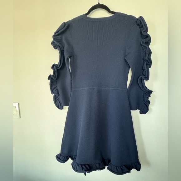 Victoria Beckham Navy Blue Knit Dress – Size 8 - Picture 3 of 16